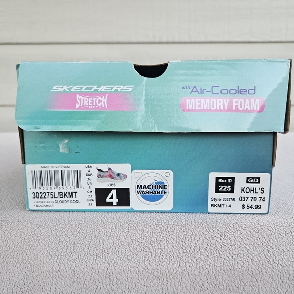 Skechers Ultra Flex 2.0 Cloudy Cool Slip-On Sneakers Youth SZ 4 Pink Tie Dye - Picture 11 of 11